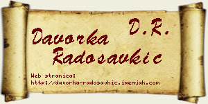 Davorka Radosavkić vizit kartica